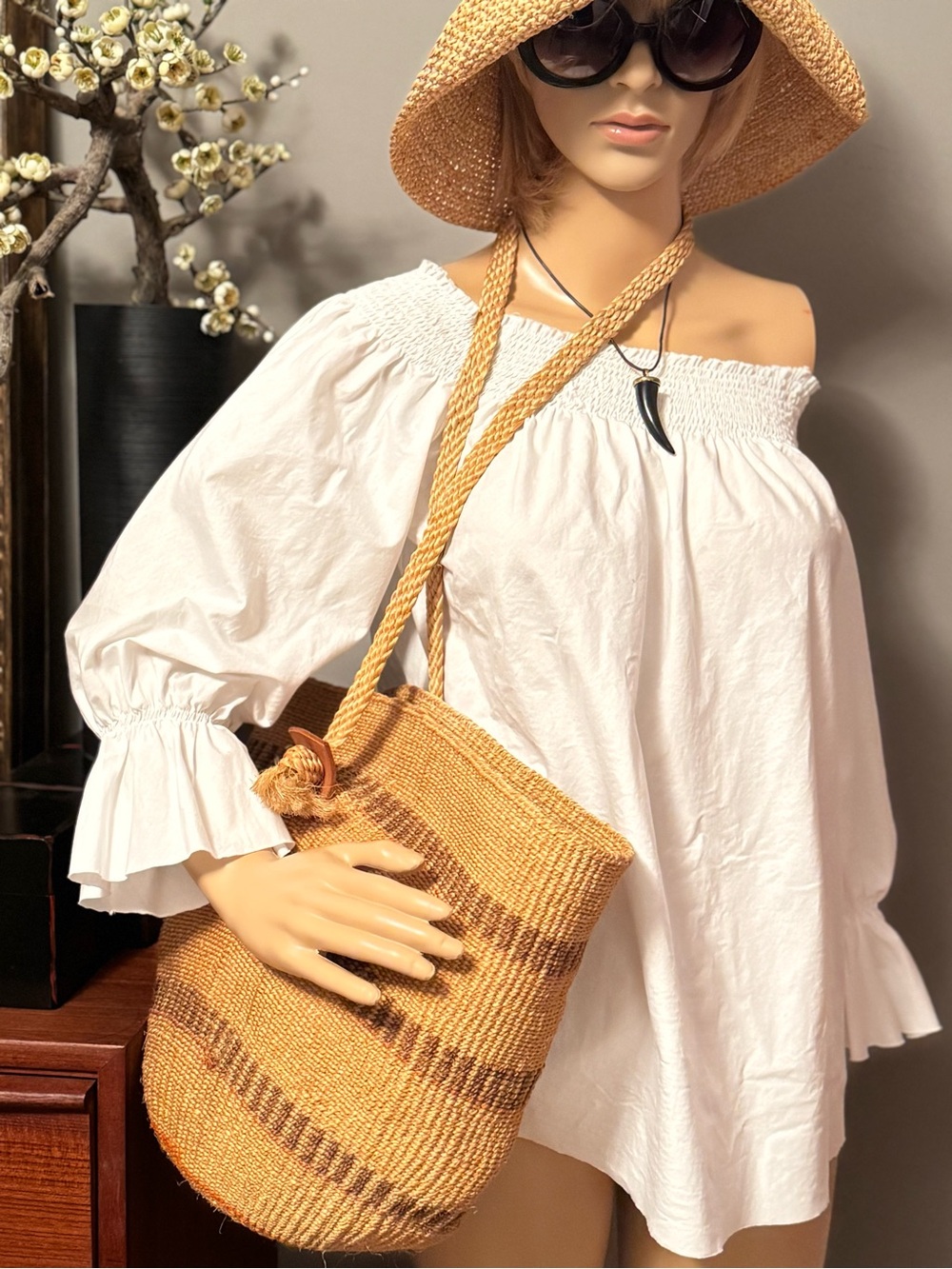 Imperial Italian Off-Shoulder White Peasant Blouse — Lightweight Women's Top